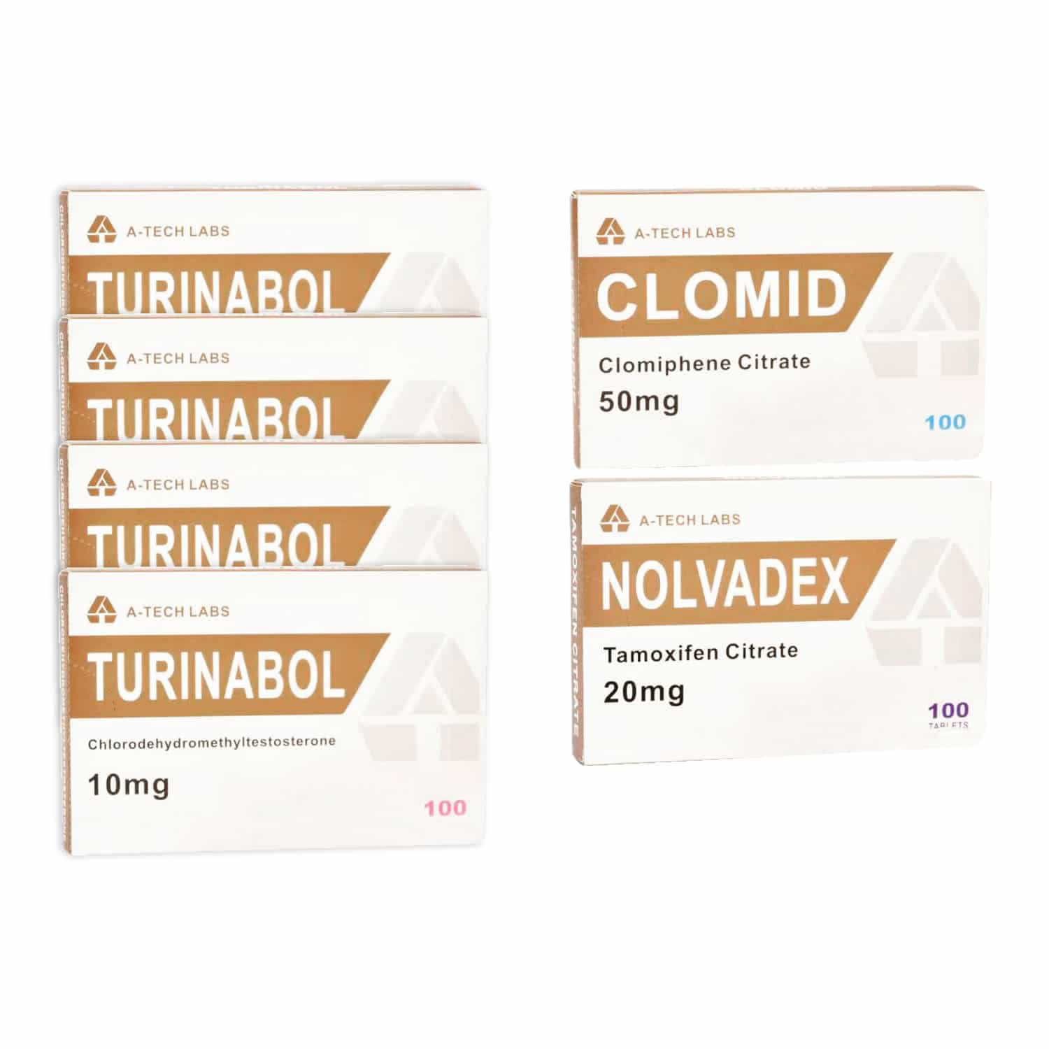 PRO NÁBĚR SVALOVÉ HMOTY ÚROVEŇ III (ORÁLNÍ) TURINABOL + OCHRANA + PCT (8 TÝDNŮ) A Tech Labs