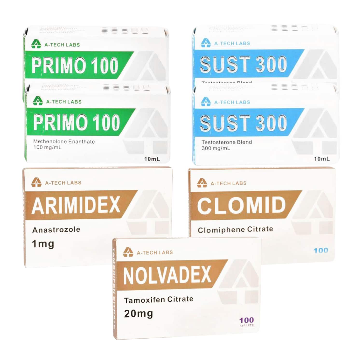 PACK MUSCLE SEC LEVEL II (INJEKCE) A TECH LABS SUSTANON + PRIMOBOLAN + PCT (8 TÝDNŮ)