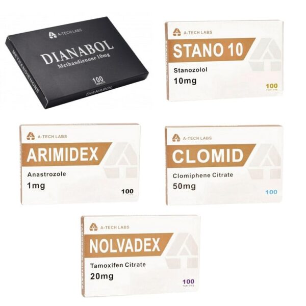 Balíček pro nárůst svalové hmoty Perorální steroidy Dianabol Winstrol 4 týdny A Tech Labs 1