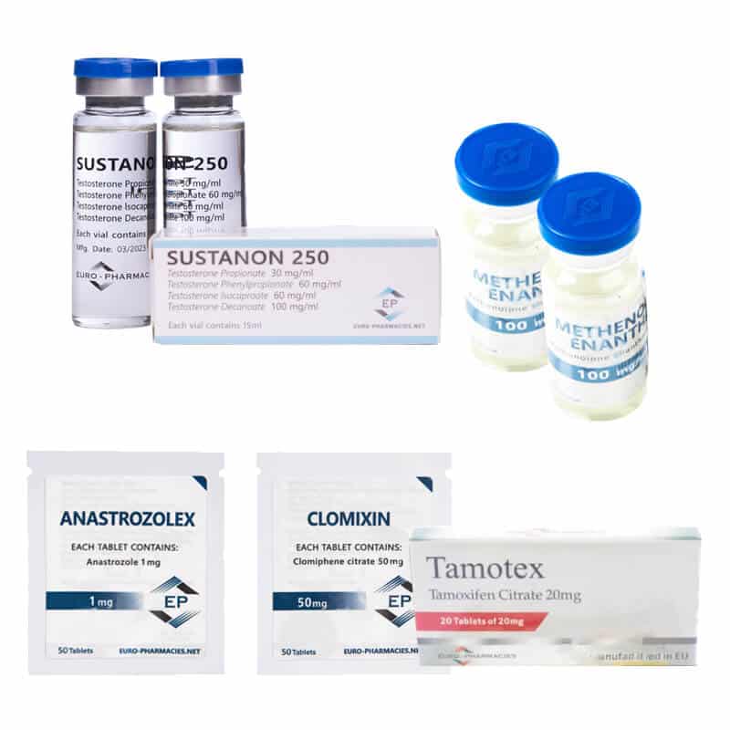 Balíček pro nárůst svalové hmoty (INJEKCE) SUSTANON + PRIMOBOLAN + PCT (8 týdnů) Euro Pharmacies