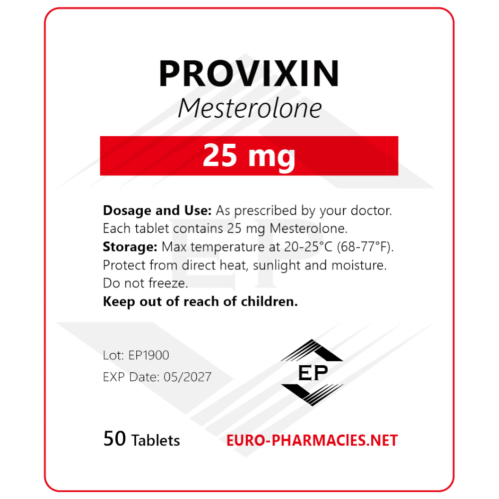 Provixin ( Proviron ) - 25mg/tab, 50 tabs/bag - Euro Pharmacies