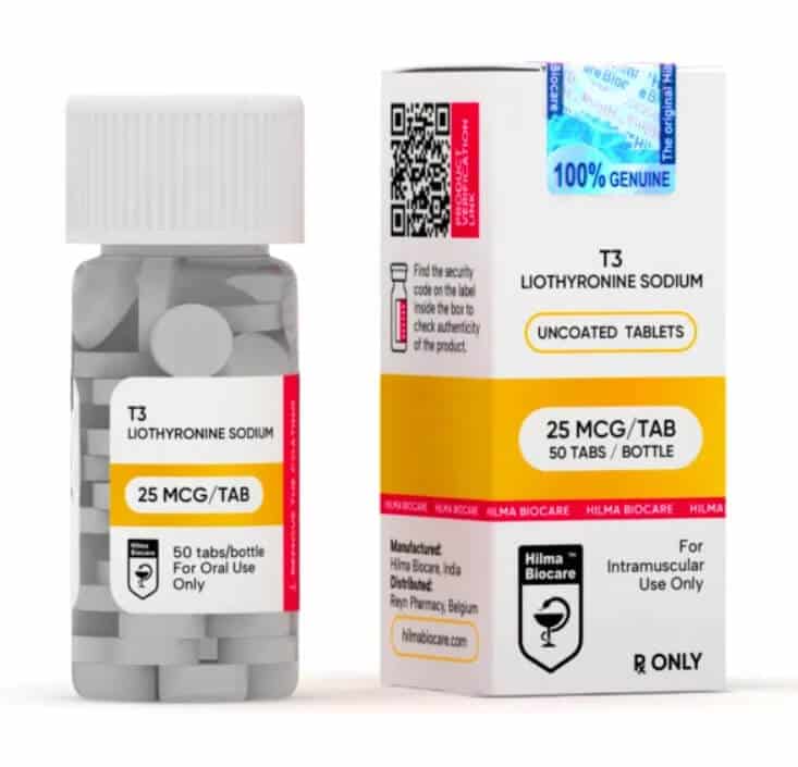 t3 25mcg 50 tablet hilma