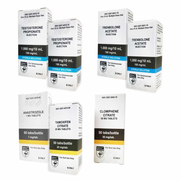 Balíček pro nárůst svalové hmoty Hilma: Testosteron propionát + Trenbergolon acetát + PCT (6 týdnů)