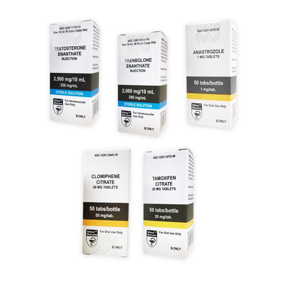 Balíček pro nárůst svalové hmoty Hilma: Testosteron Enanthate + Trenbolon Enanthate (10 týdnů)