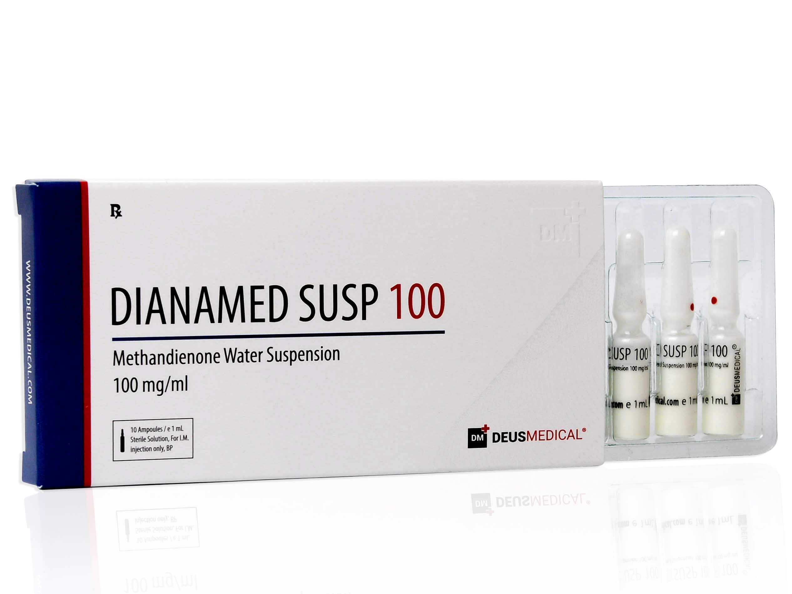 DEUSMEDICAL DIANAMED SUSP 100 PŘEDNÍ + 3AMP