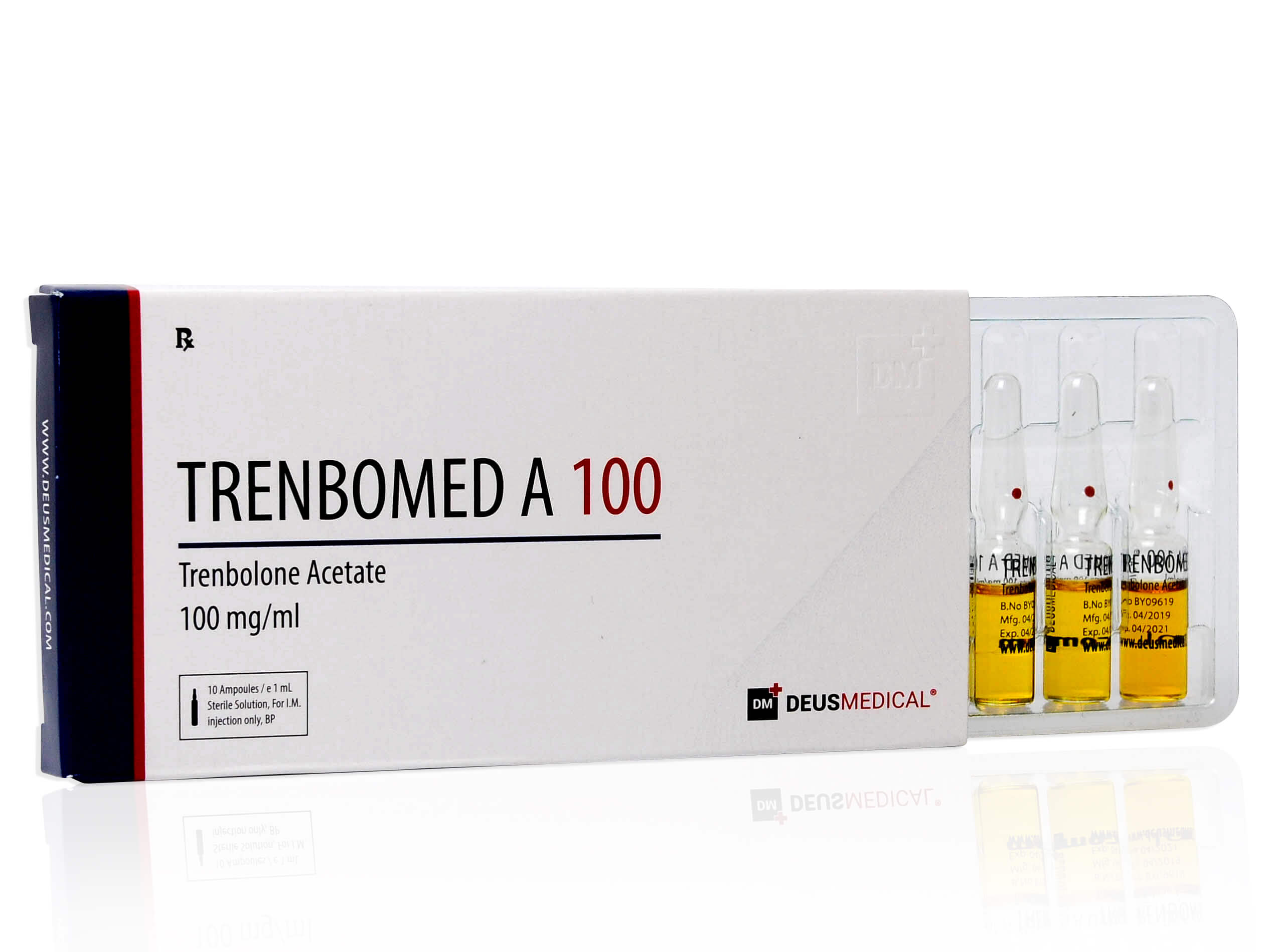 DEUSMEDICAL TRENBOMED A 100 PŘEDNÍ + 3AMP
