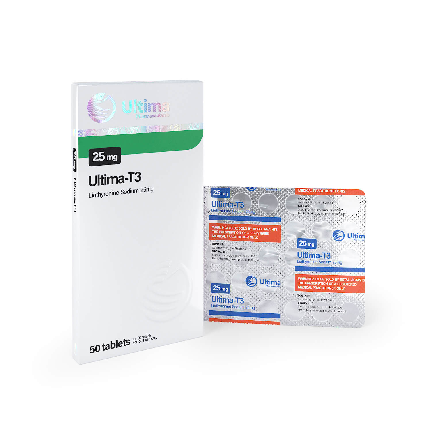 Ultima T3 50 tablet x 25 mcg