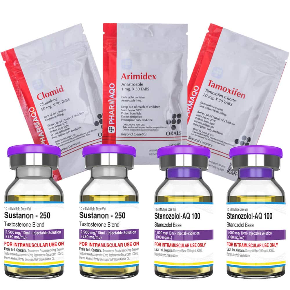 Balíček pro nárůst svalové hmoty INJECT Sustanon Stanozolol 8 týdnů Pharmaqo Labs