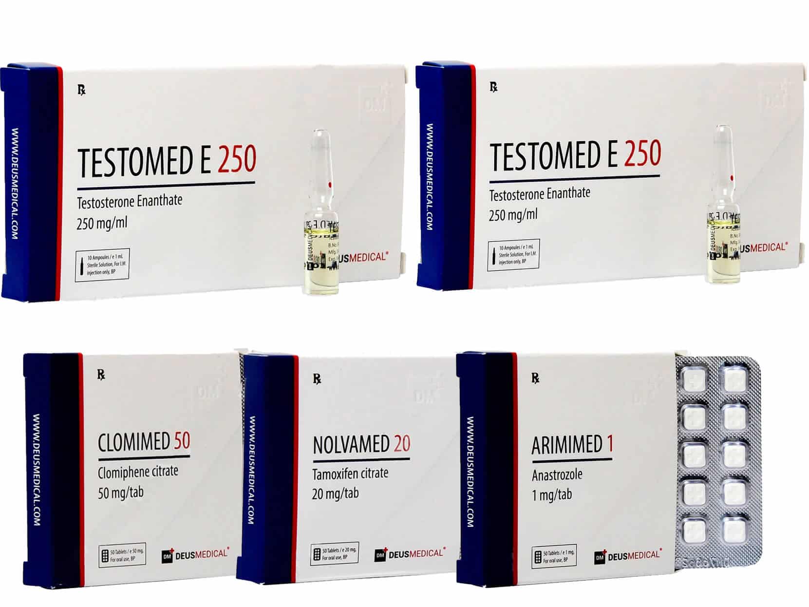 Balíček pro nárůst hmoty 8 týdnů s ochranou proti testosteronu enantátu PCT Deus Medical