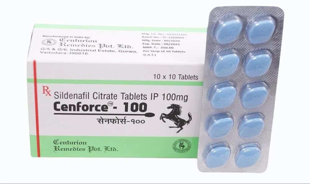 Cenforce 100 MG (Sildenafil citrát 100 mg) (100 tablet) - CENTURION