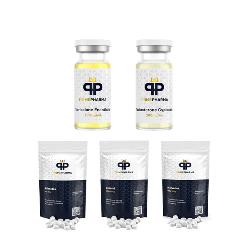 BALÍČEK PRO NÁROST SUCHÉ HMOTNOSTI Testosteron-cypionát + Trenbolon-enantát (10 týdnů) PRIME PHARMA