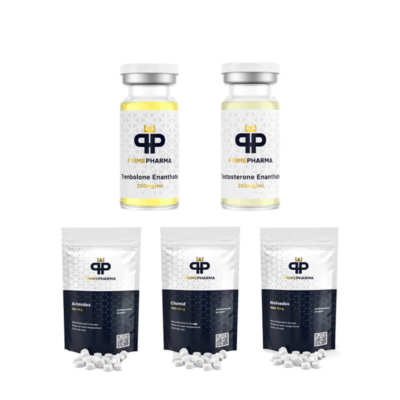 Suchý balíček pro získání hmotnosti Testosteron Enanthate + Trenbolon Enanthate (10 týdnů) PRIME PHARMA