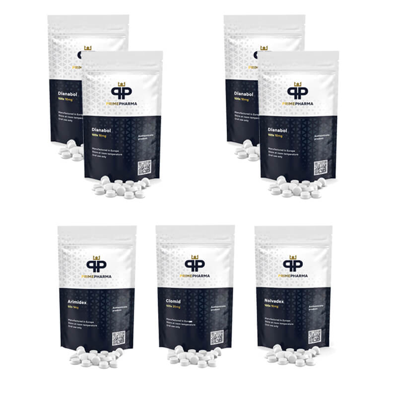 Balíček pro nárůst hmoty (perorální) Dianabol + PCT (8 týdnů) Prime Pharma