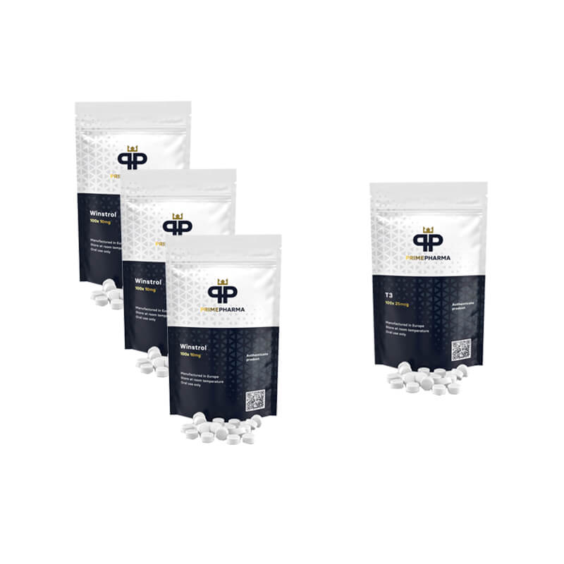 Stanozolol + T3 Cytomel suché balení perorálních steroidů (8 týdnů) PRIME PHARMA