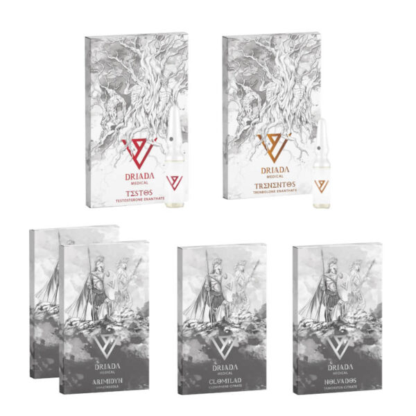 Balíček pro nárůst svalové hmoty DRIADA MEDICAL: Testosteron Enanthát, Trenbolon Enanthát (10 týdnů)