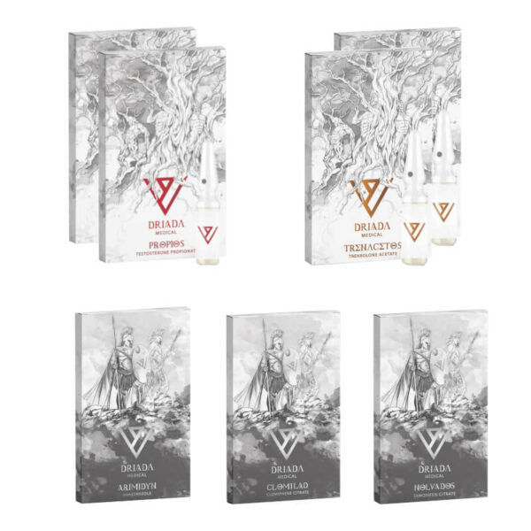 Balíček pro nárůst svalové hmoty DRIADA MEDICAL: Testosteron propionát, Trenbolonacetát (6 týdnů)