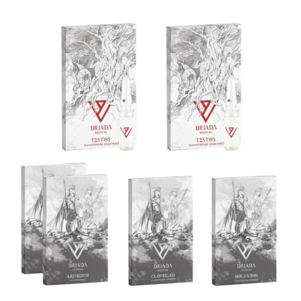 Balíček pro nárůst hmoty (8 týdnů) Testosteron Enanthate + Ochrana + PCT DRIADA MEDICAL