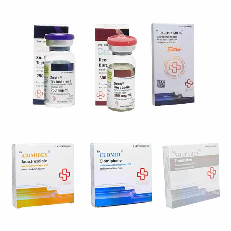 Balíček pro nárůst hmoty (INJEKCE) SUSTANON + DECA + DIANABOL (8 týdnů) Beligas Pharmaceuticals International