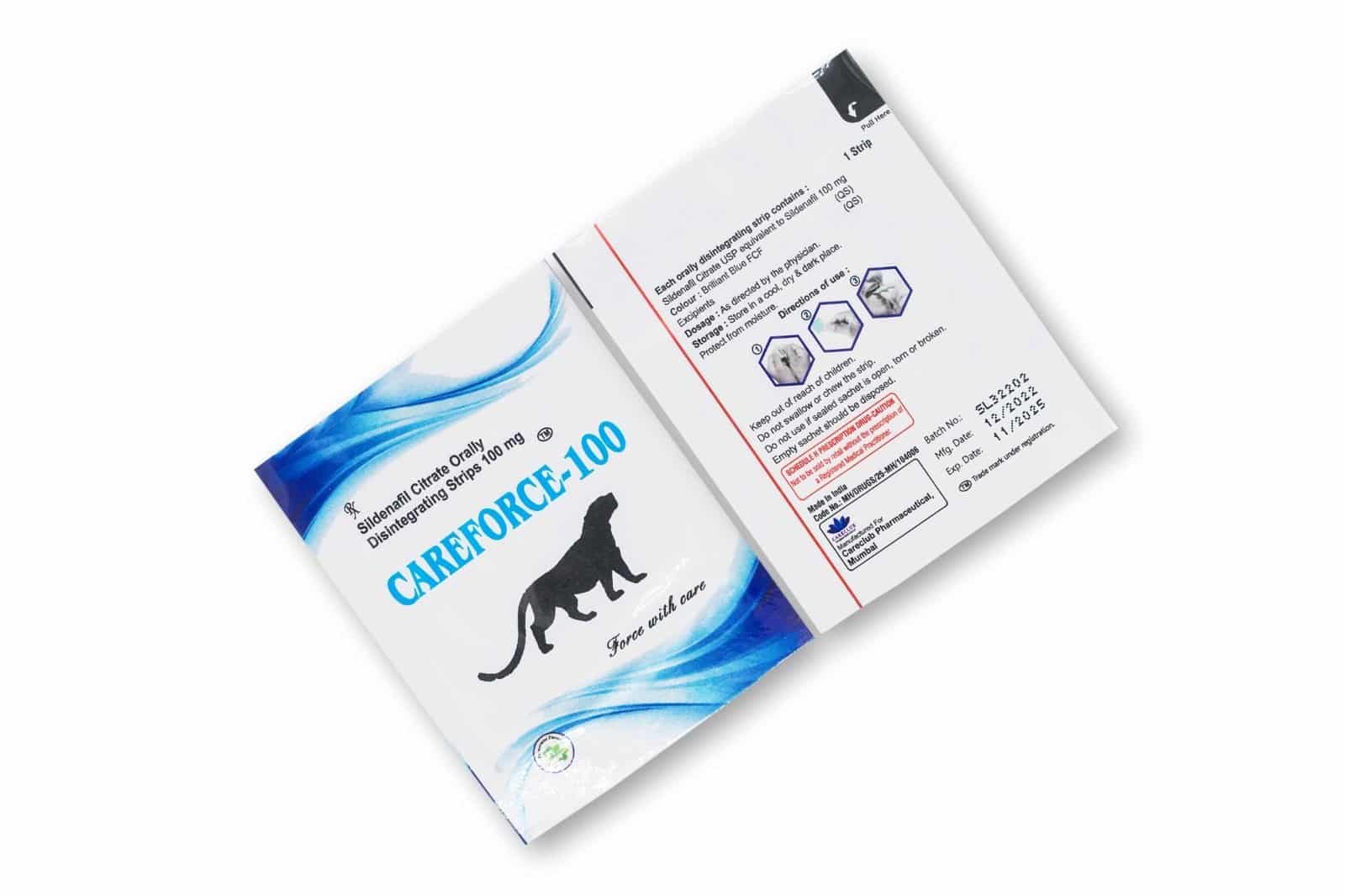 Careforce CT 100mg Sildenafil žvýkací tablety 100 tablet Lékárna EU