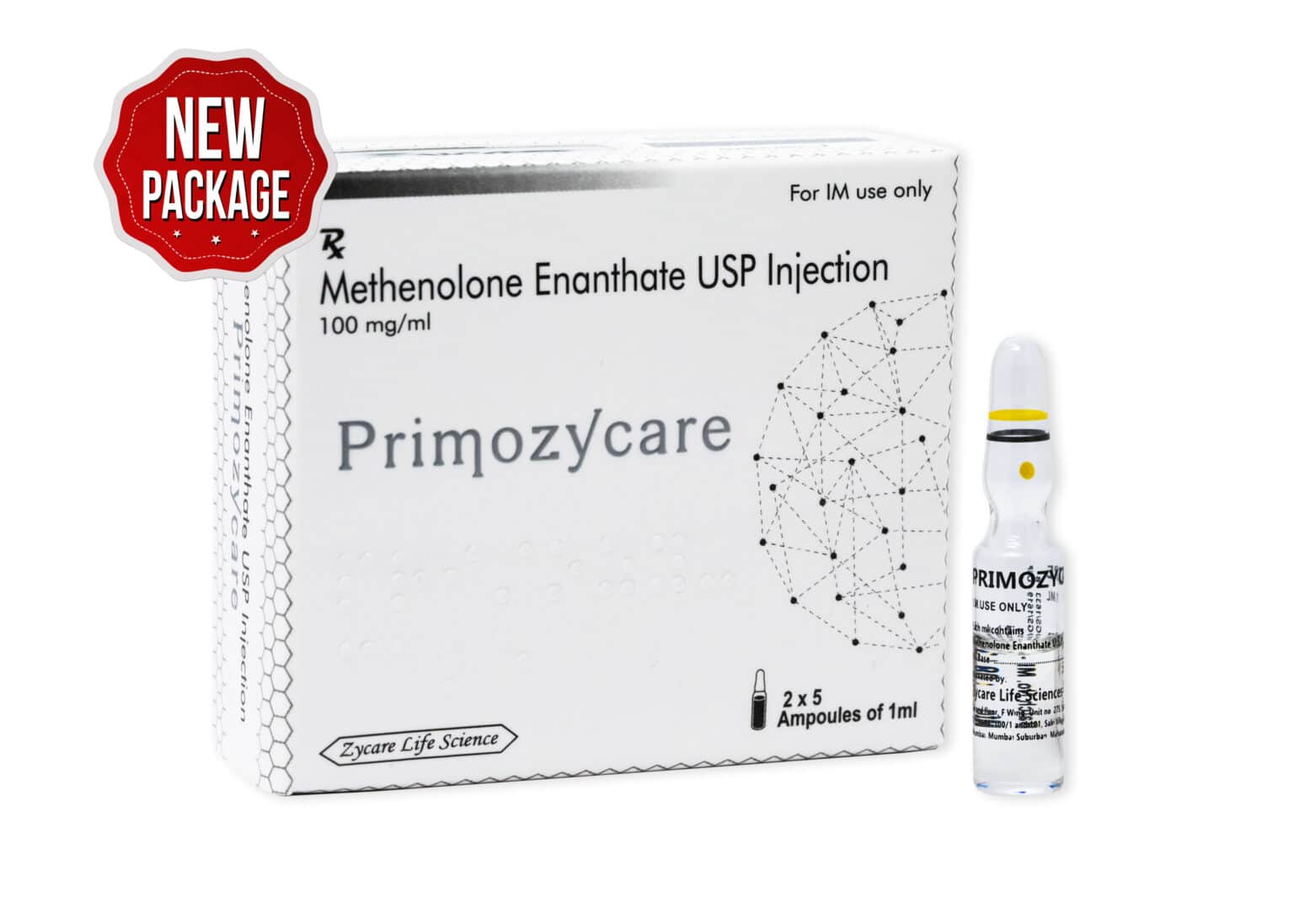 PRIMOZYCARE Methenolone Enanthate USP Inj 100 mg 1×10 1