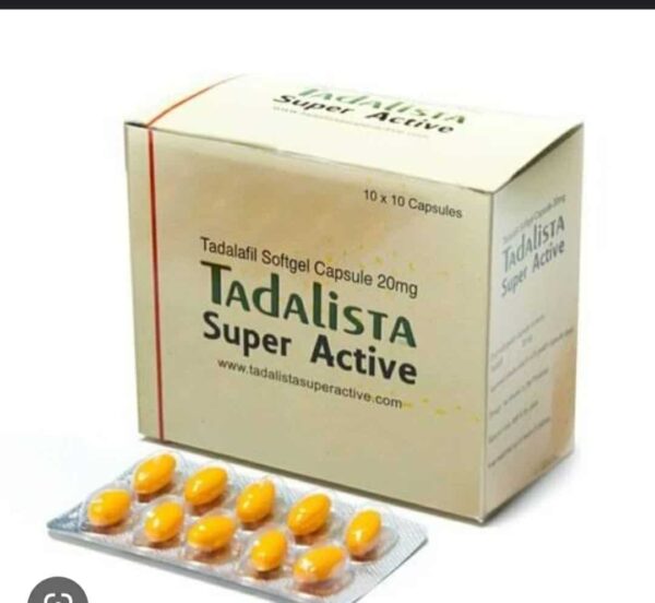 Tadalista Super Active Tadaladil měkké želatinové kapsle 20 mg 100 tablet Lékárna EU