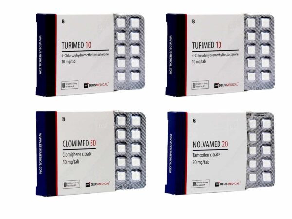 14 BALÍČKŮ PRO NÁROST LIŠKOVÉ HMOTY, TURINABOL PROTECTION, PCT 4 týdny, Deus Medical