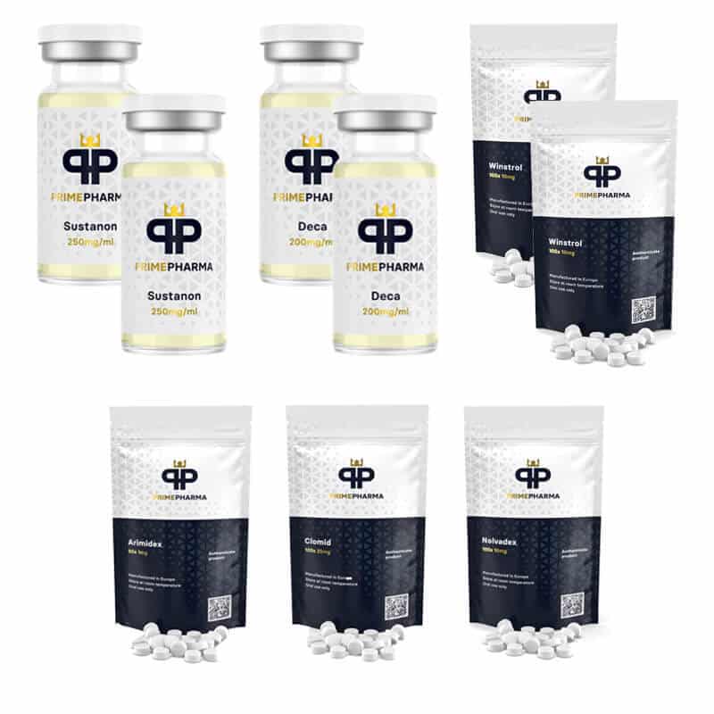 Balíček na hubnutou hmotu ORAL INJECT 8 týdnů Sustanon Deca Winstrol Prime pharma