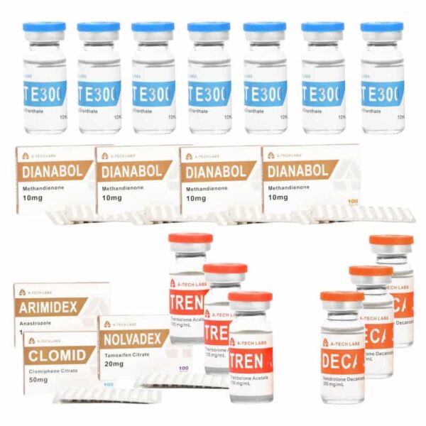 Extrémní balíček pro nárůst hmoty TEST E DECA TREN A DIANABOL 16 týdnů A TECH