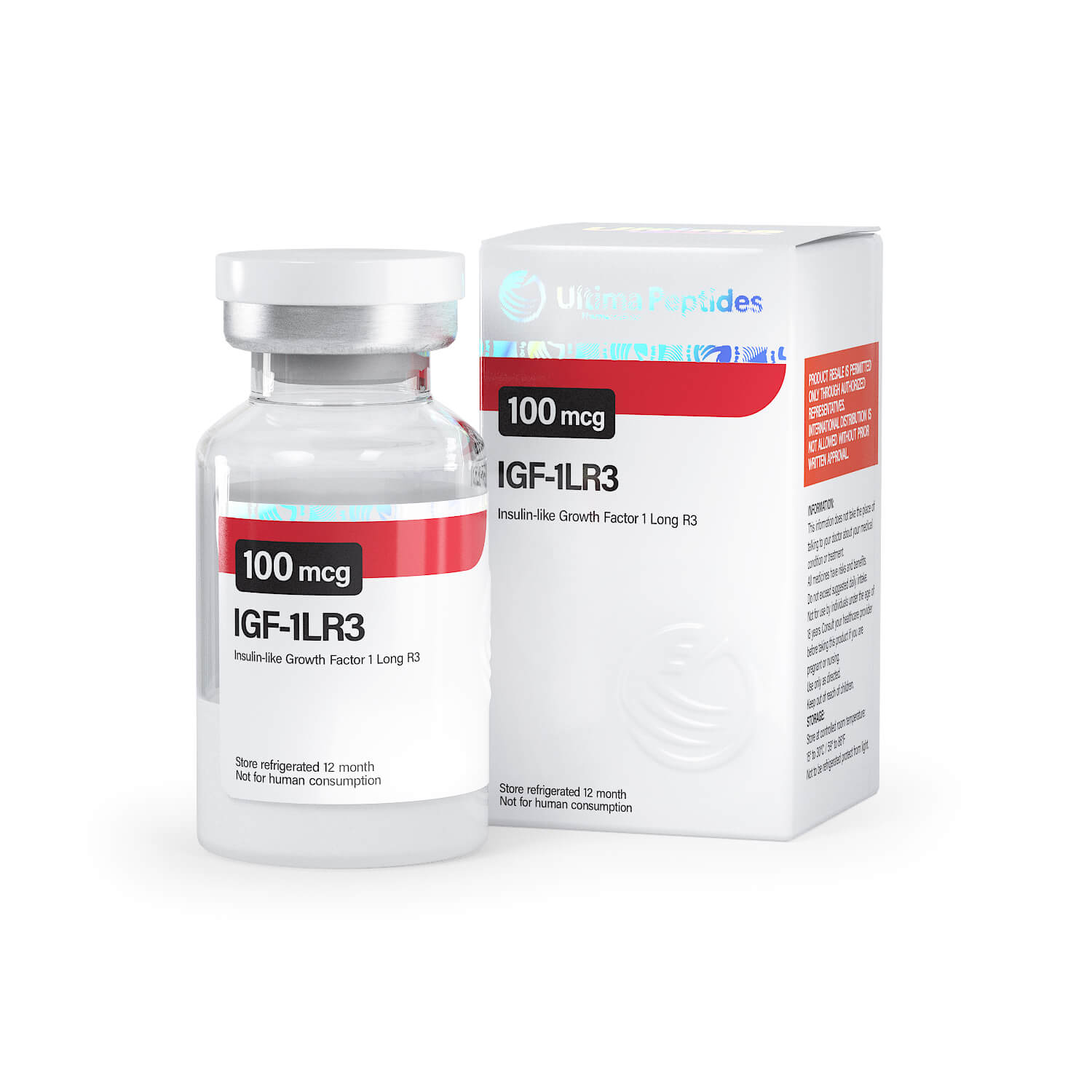 Ultima-IGF-1 LR3 0,1 mg - 1 lahvička x 100 mcg - UltimaPeptides USA