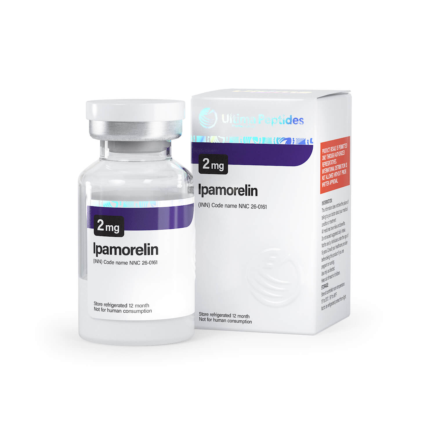 Ultima-Ipamorelin 2 mg - 1 lahvička x 2 mg - UltimaPeptides USA