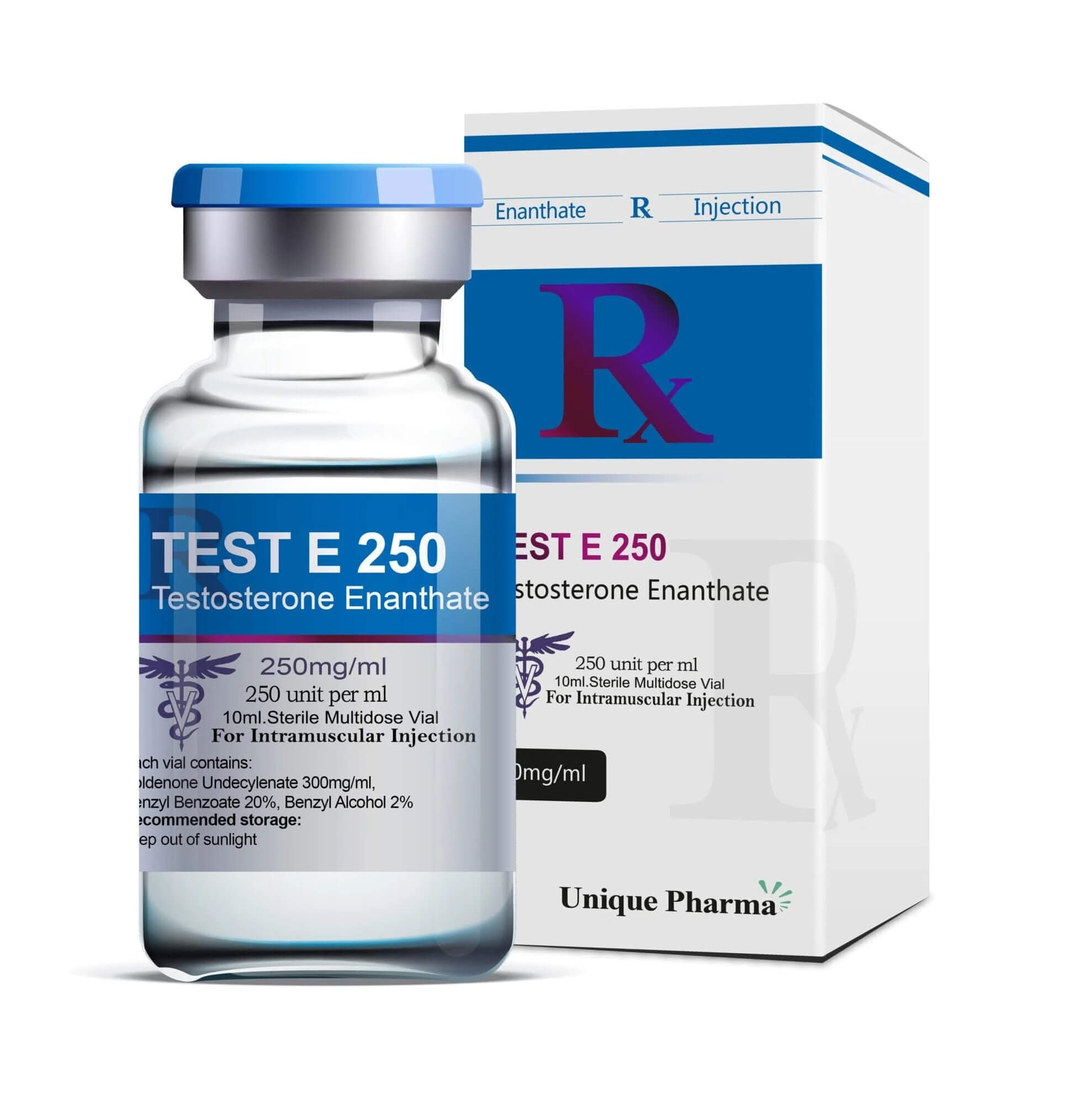 Test E 250 - Testosteron enanthát (250 mg/ml 10 ml) - UNIQUE-PHARMA
