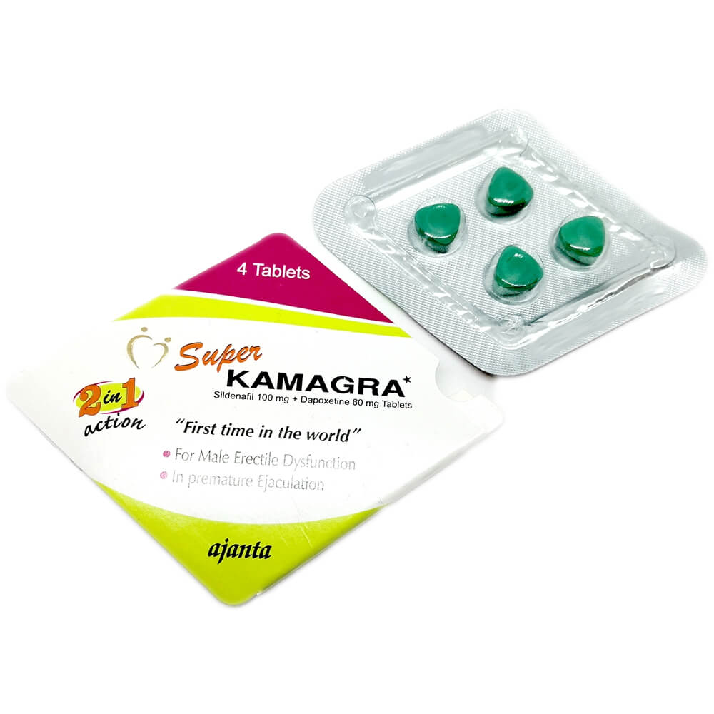 SUPER KAMAGRA (Sildenafil citrát + Dapoxetin) (4 tablety)