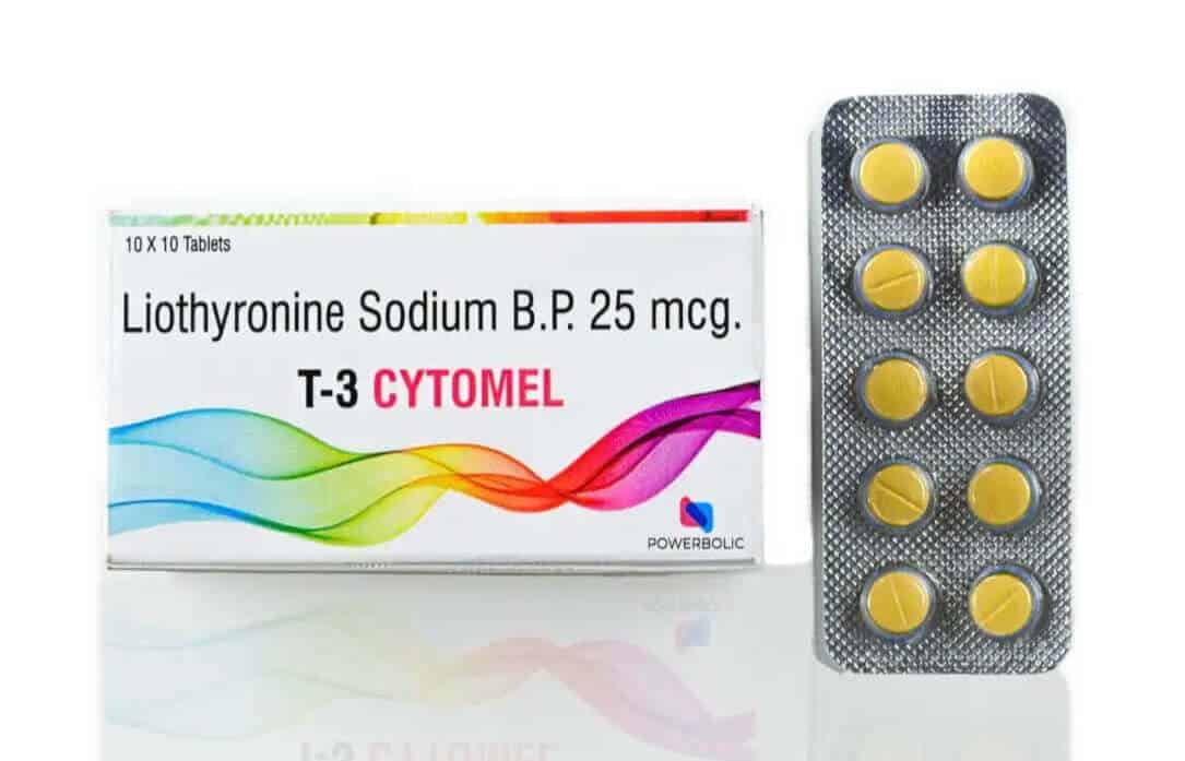 T3 TAB - Liothyroxin sodný BP 25mcg 100 tablet - POWERBOLIC
