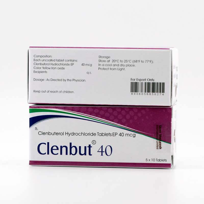 CLENBUT 40 - Klenbuteron hydrochlorid 40mcg (50 tablet) - Shree Venkatesh