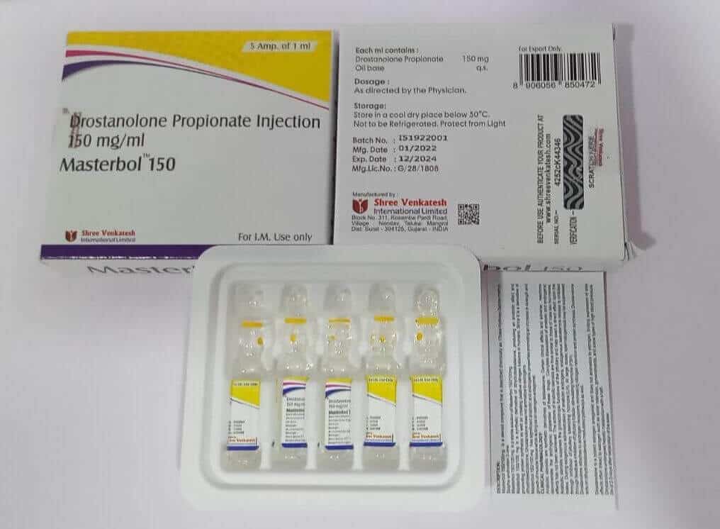 MASTERBOL 150 - Drostanolone Propionate 150mg/ml (5amps x 1ml) - Shree Venkatesh