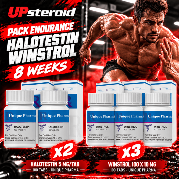 PACK ENDURANCE - UNIQUE PHARMA - HALOTESTIN/ WINSTROL ( Stéroïdes oraux ) 8 Semaines